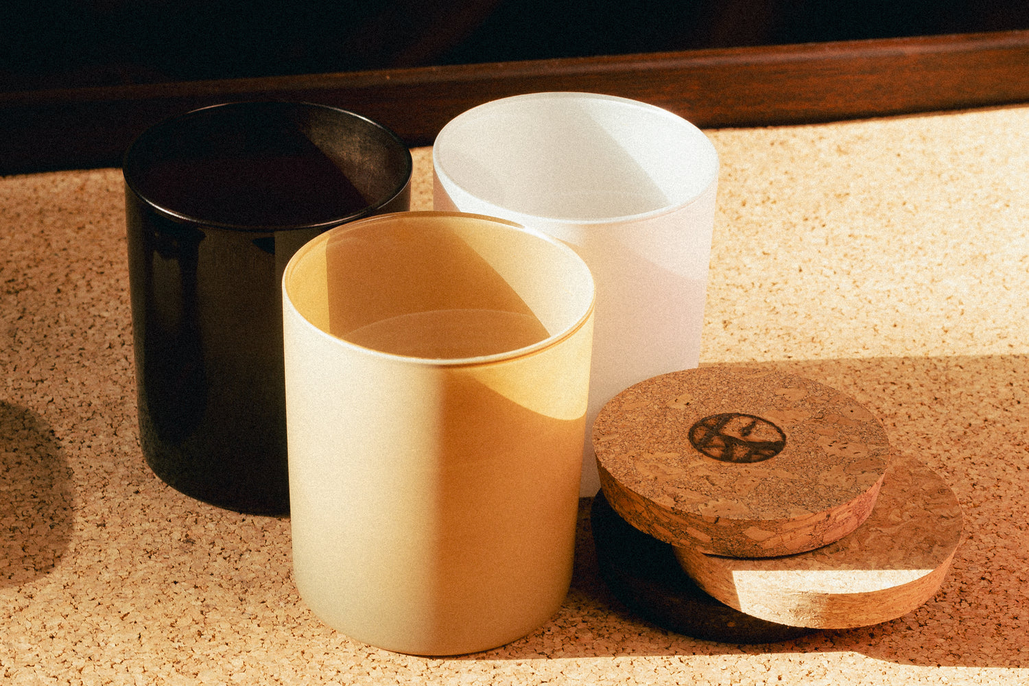 glass jars and wood wicks